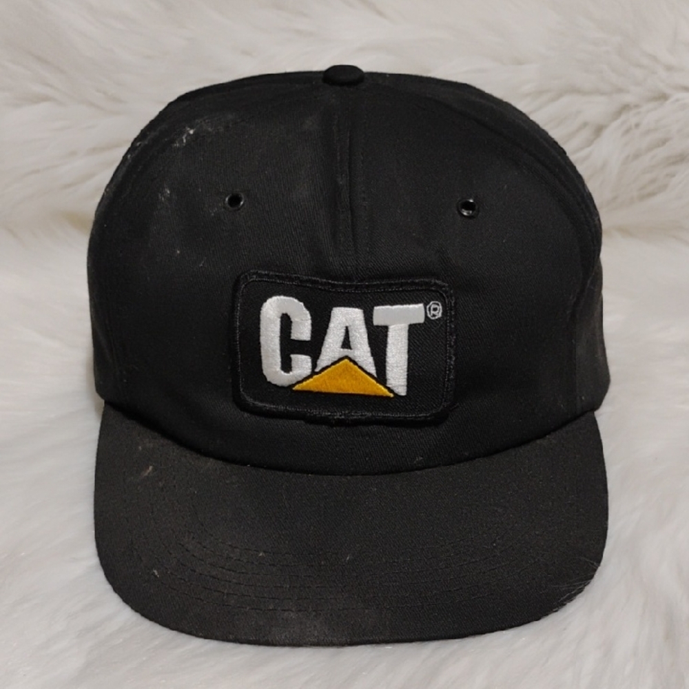 (#2) Caterpillar CAT Black Snap Back Baseball Cap